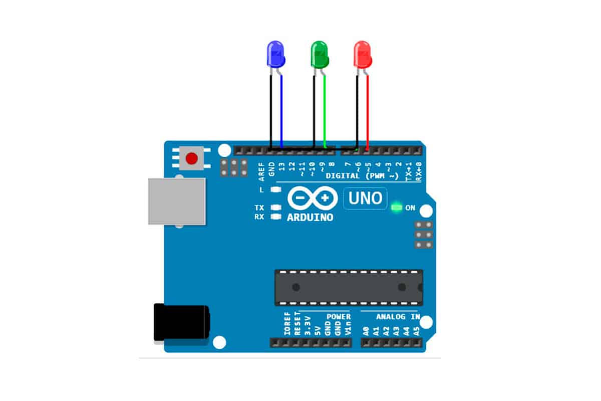 ARDUINO ULN 2003 4 LED 3MM INDICADORES