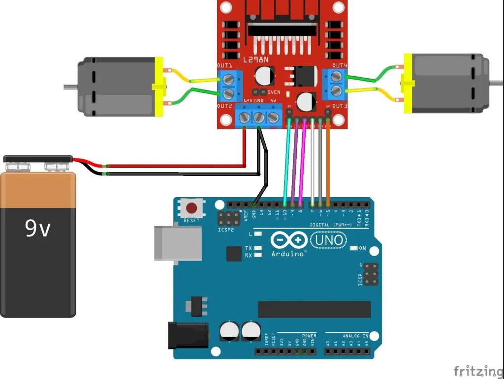 ARDUINO PUENTE H REGUL D VELOC /MOTOR