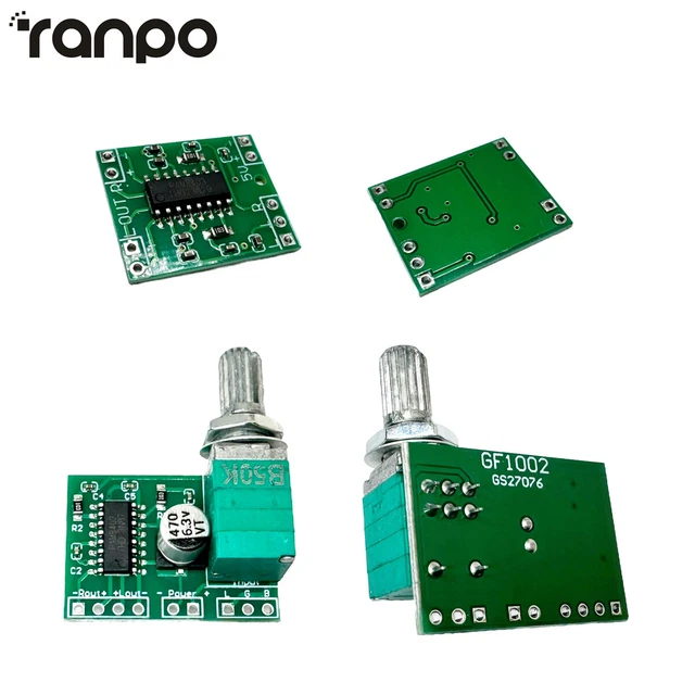 2x3W PAM8403 Mini Digital Amplifier Board - Class D with Pot Volume