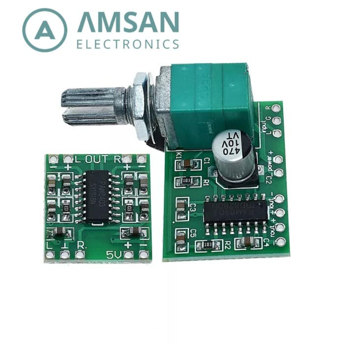 2x3W PAM8403 Mini Digital Amplifier Board - Class D with Pot Volume