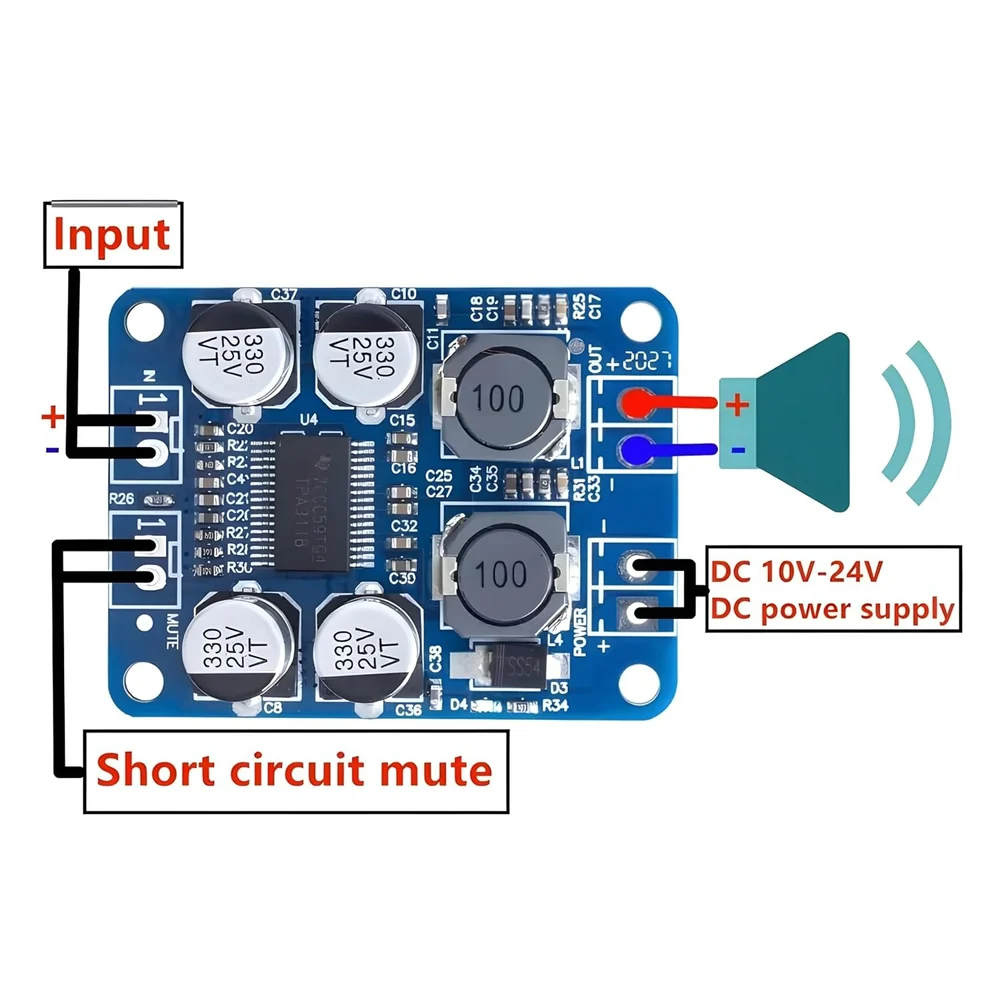 TPA3118 Audio Amplifier Module - 60W, 1-Channel ?28pin