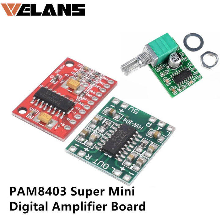 PAM8403 Mini Digital Amplifier Board - 2x3W Class D - Pack of 2.