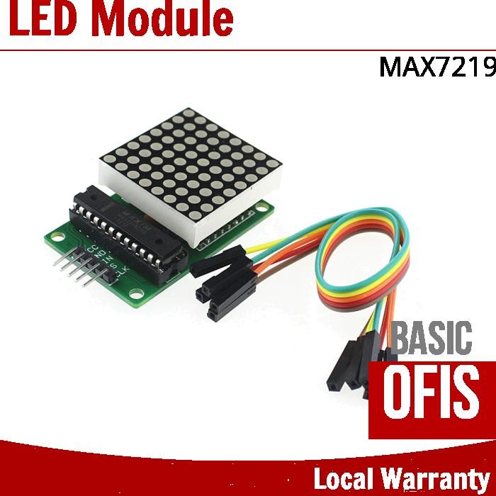 ARDUINO MAX7219 MODULO MATRIZ LEDS 8X8 ROJO ARDUINO PIC