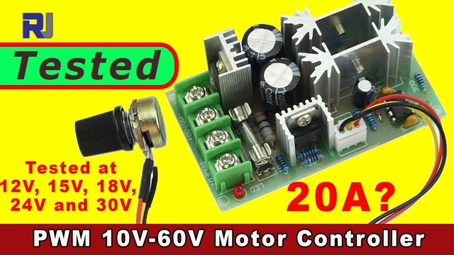 CONTROLADOR DE MOTORES DC DE 20A -10V-60V