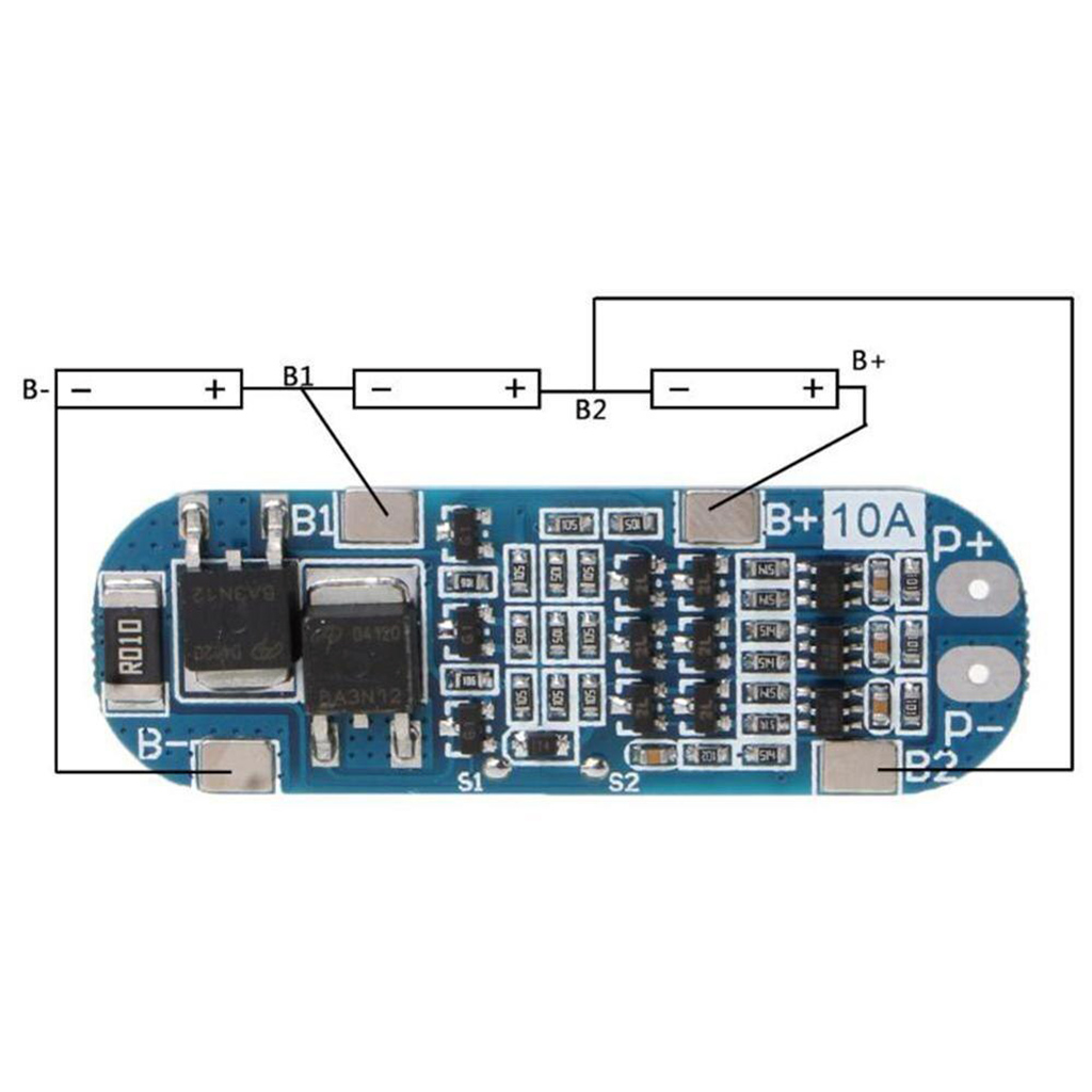 MODULO DE CARFGA BMS 18650 3 CELDA 10A