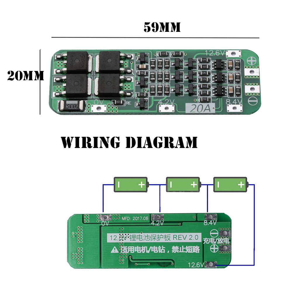MODULO DE CARFGA BMS 18650 3 CELDA 10A
